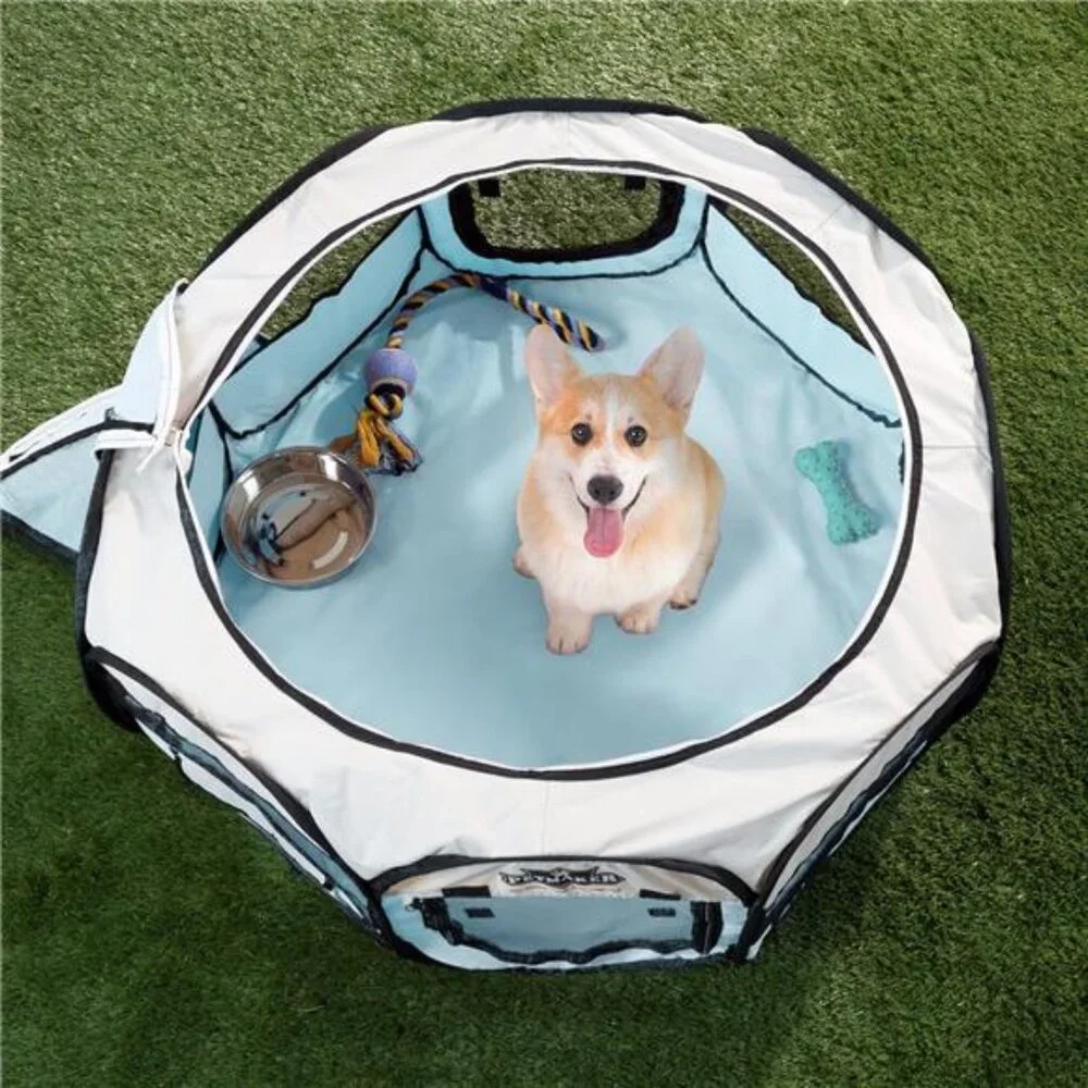 Pet Playpen - 33x15 Pop-Up Dog Kennel with Carry Bag -Portable Play Pen for Dogs